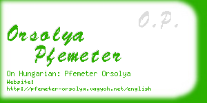 orsolya pfemeter business card